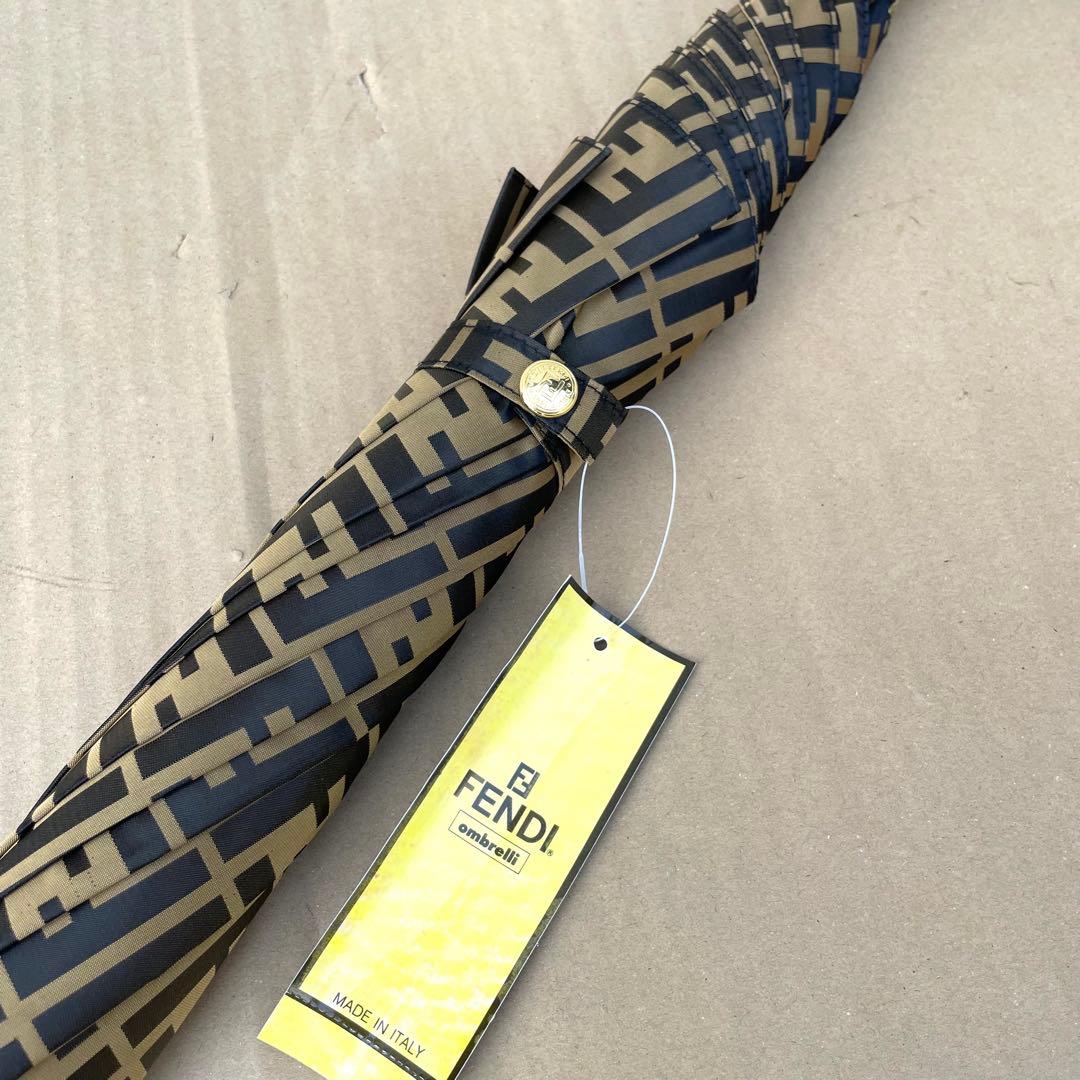 FENDI フェンディ 長傘 ズッカ柄 ブラウン