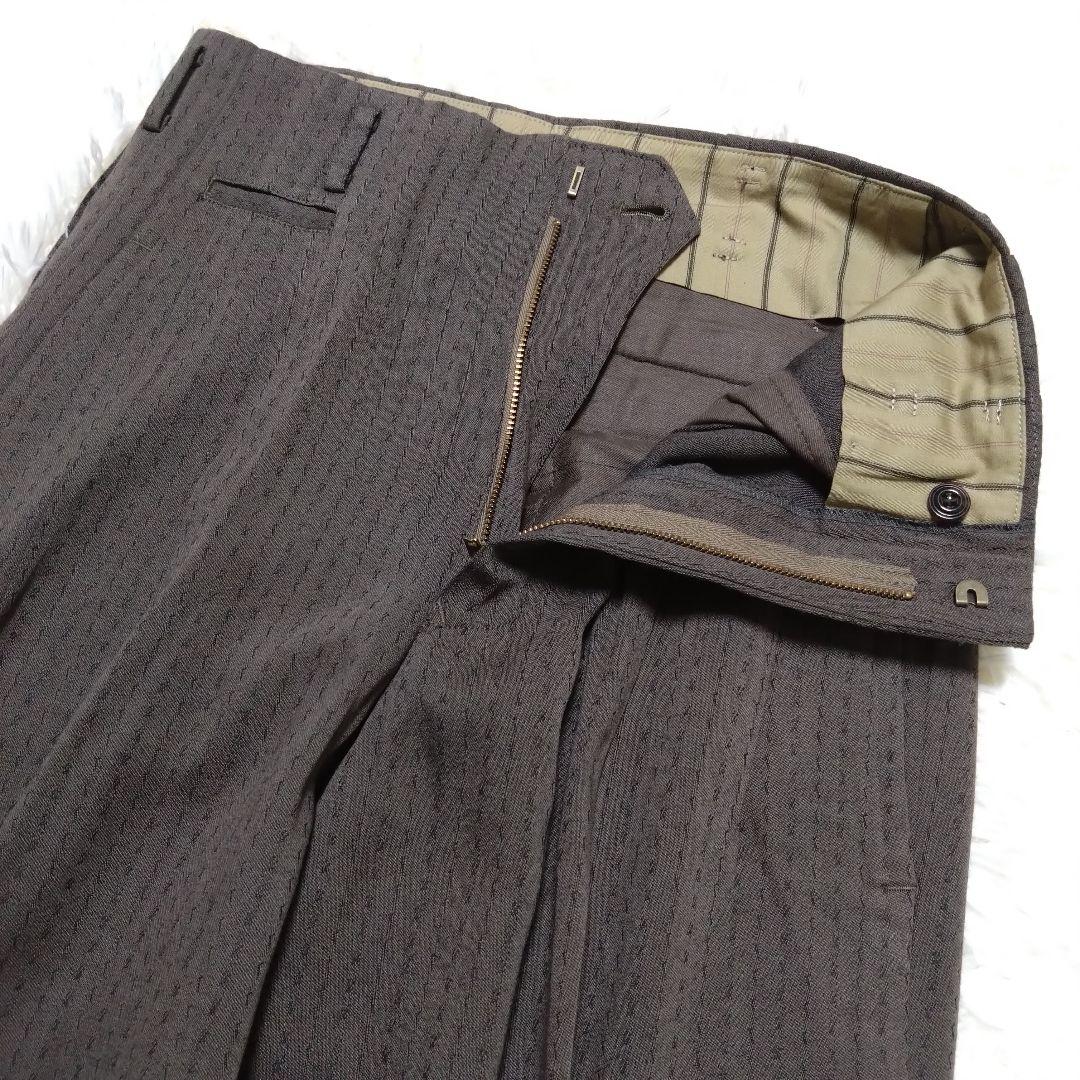 ニコル ダブルスーツ セットアップ ブラウン ウール ヴィンテージ S