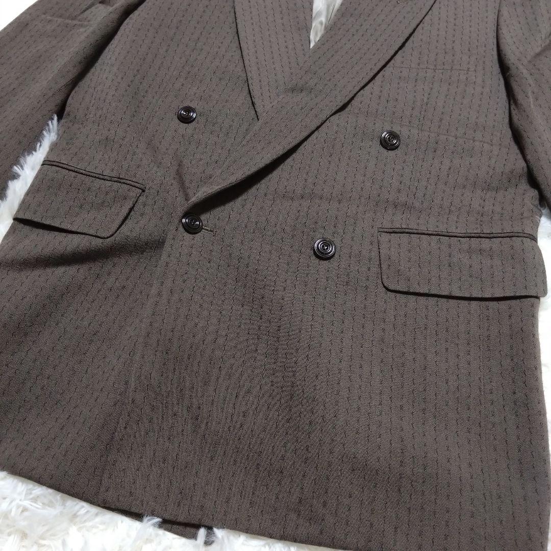 ニコル ダブルスーツ セットアップ ブラウン ウール ヴィンテージ S