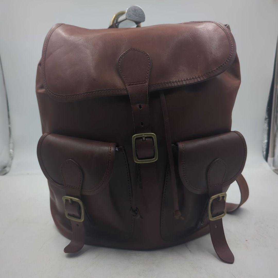 美品 スロウ SLOW ダブルオイル リュック レザー ブラウン バックパック