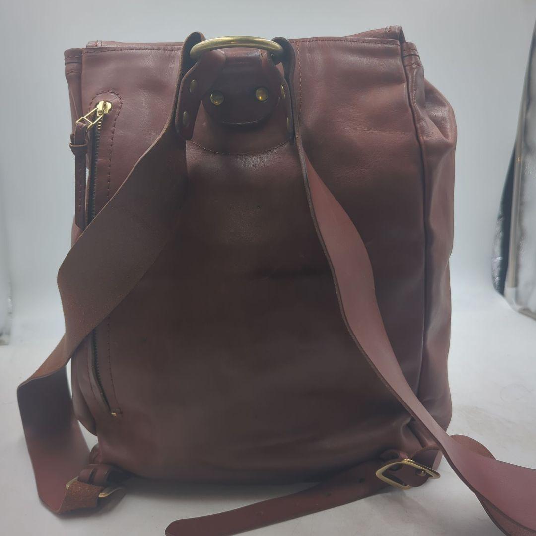 美品 スロウ SLOW ダブルオイル リュック レザー ブラウン バックパック