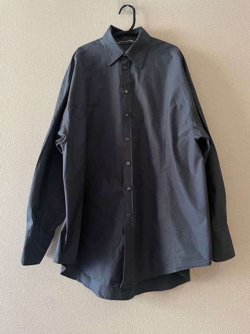 【AURALEE】オーラリー　シャツ　ダークブルー　size0