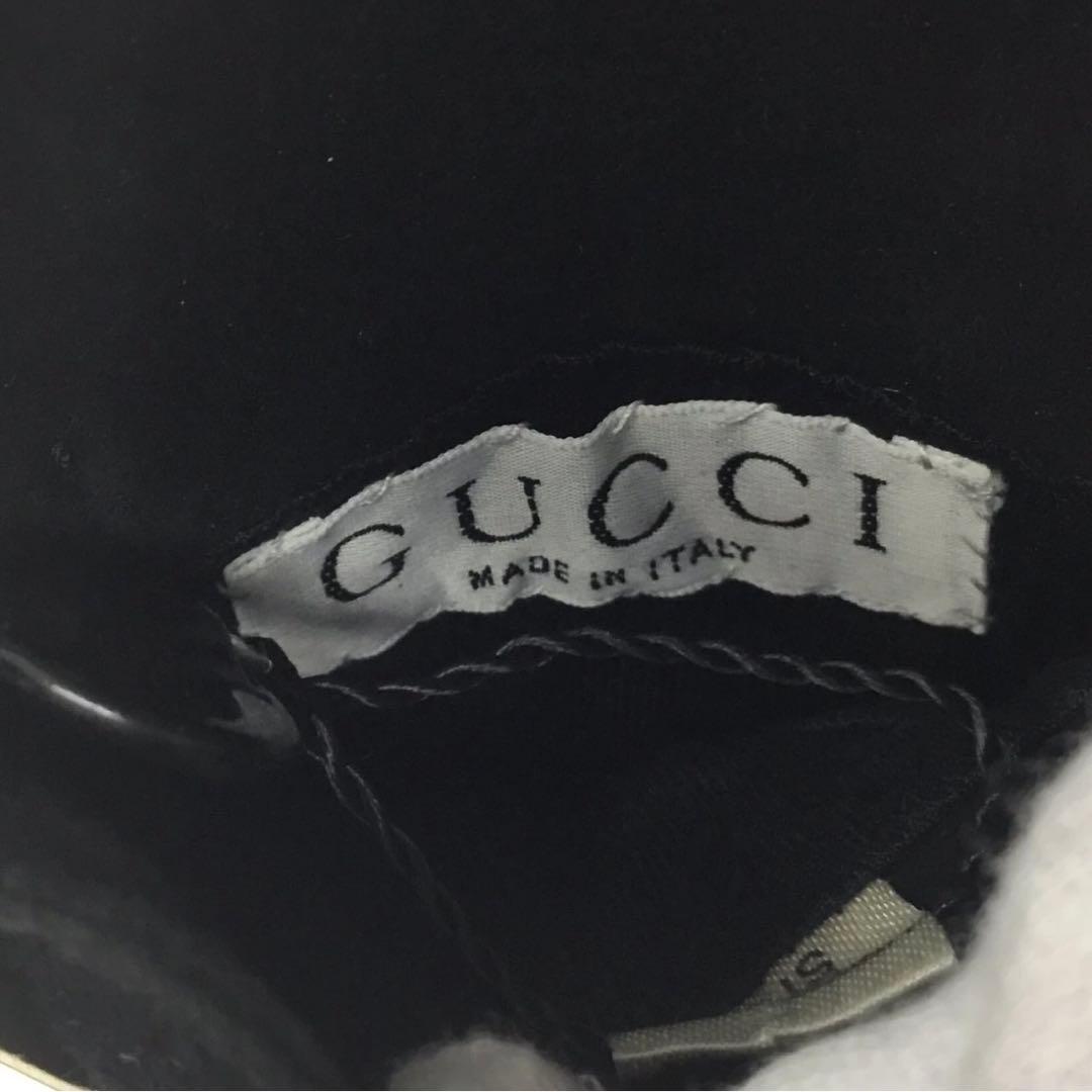 グッチ 新品 ホースビット レザー 手袋 シルク 黒 Italy タグ付