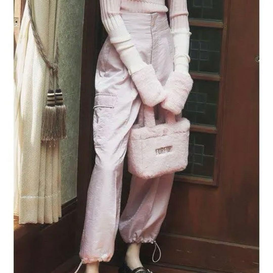 FURFUR ハイウエスト ワークパンツ ピンク