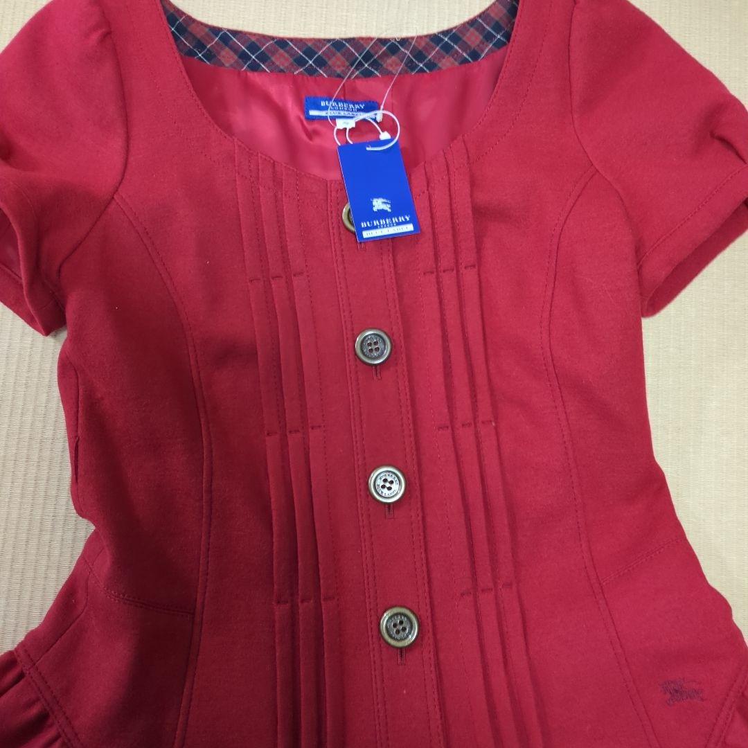 バーバリーブルーレーベル　ワンピース　ウール素材　新品　38 クリスマスにも！