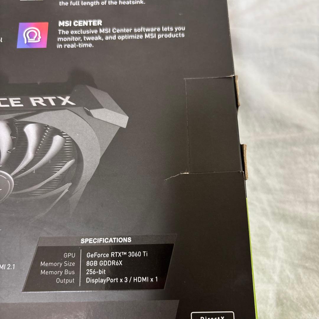 グラフィックボード・グラボ・ビデオカード MSI GEFORCE RTX3060TI VENTUS2X 8G GDDR6X