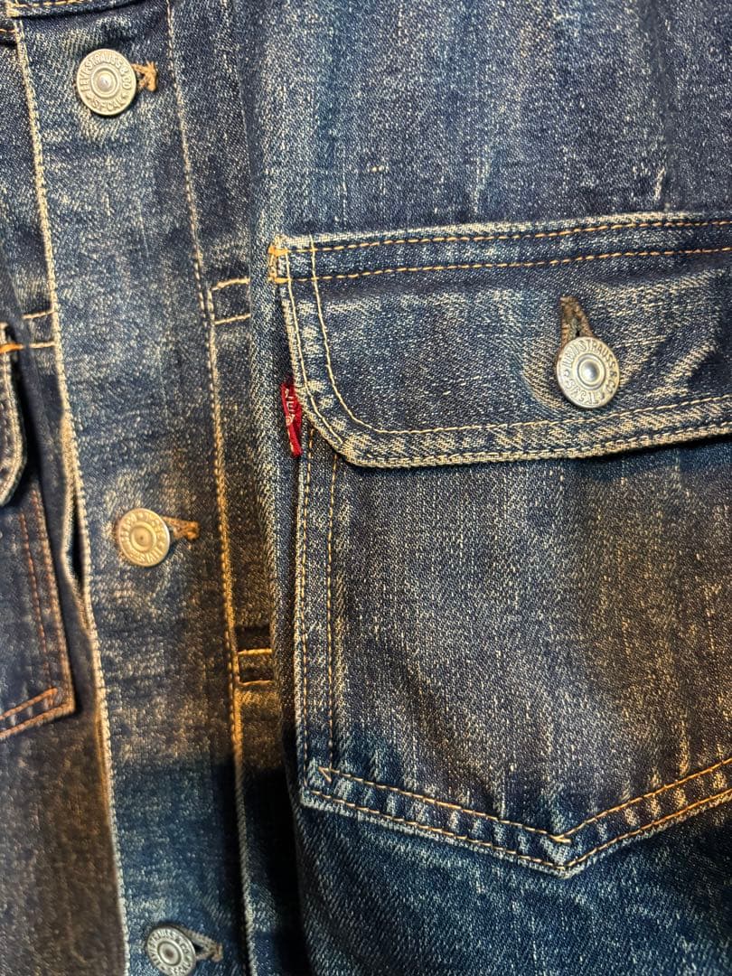 Levi's 50s507XX 2nd 両面タブ ボタン裏刻ドット