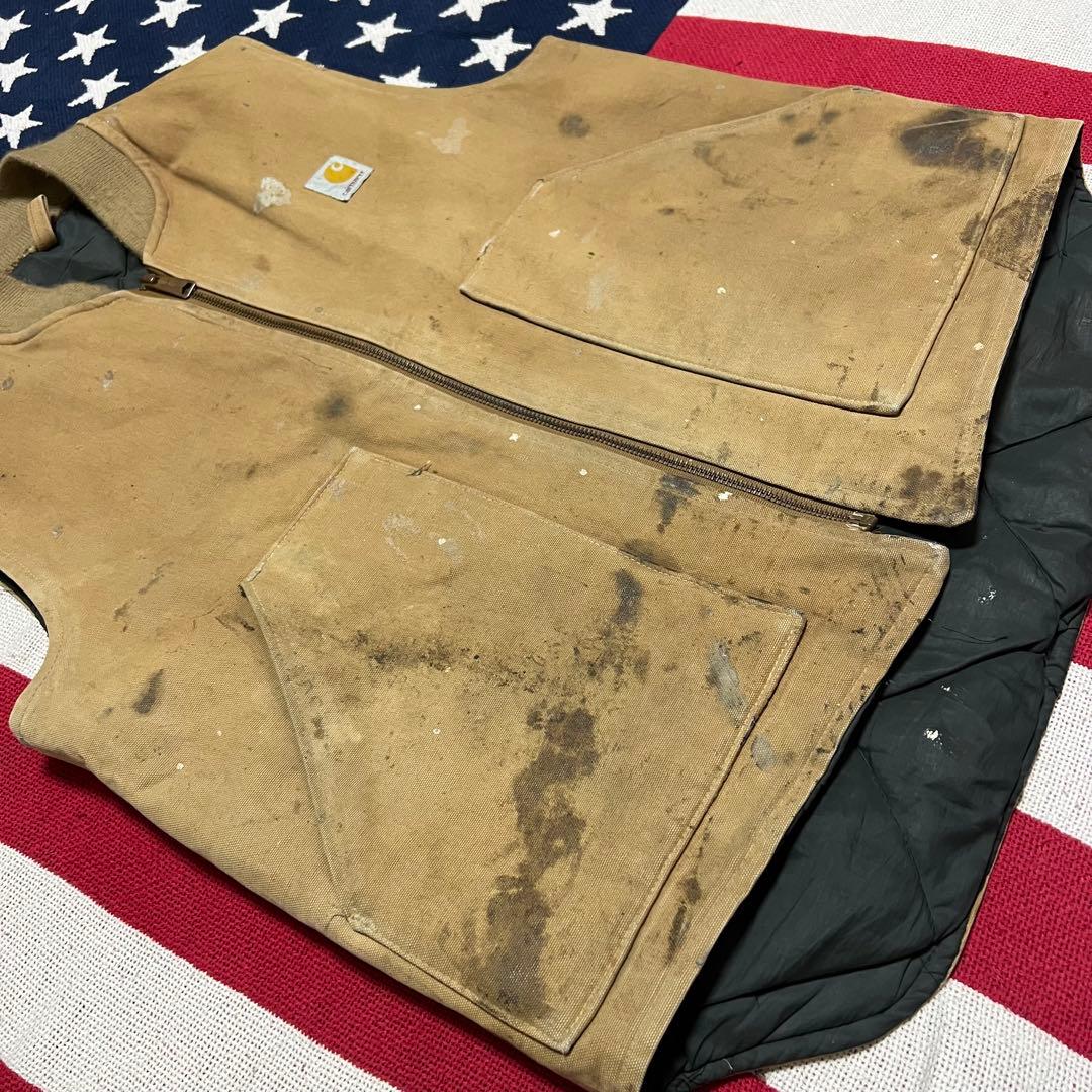 90s カーハートCarhartt ダッグベスト USA製　ヴィンテージ
