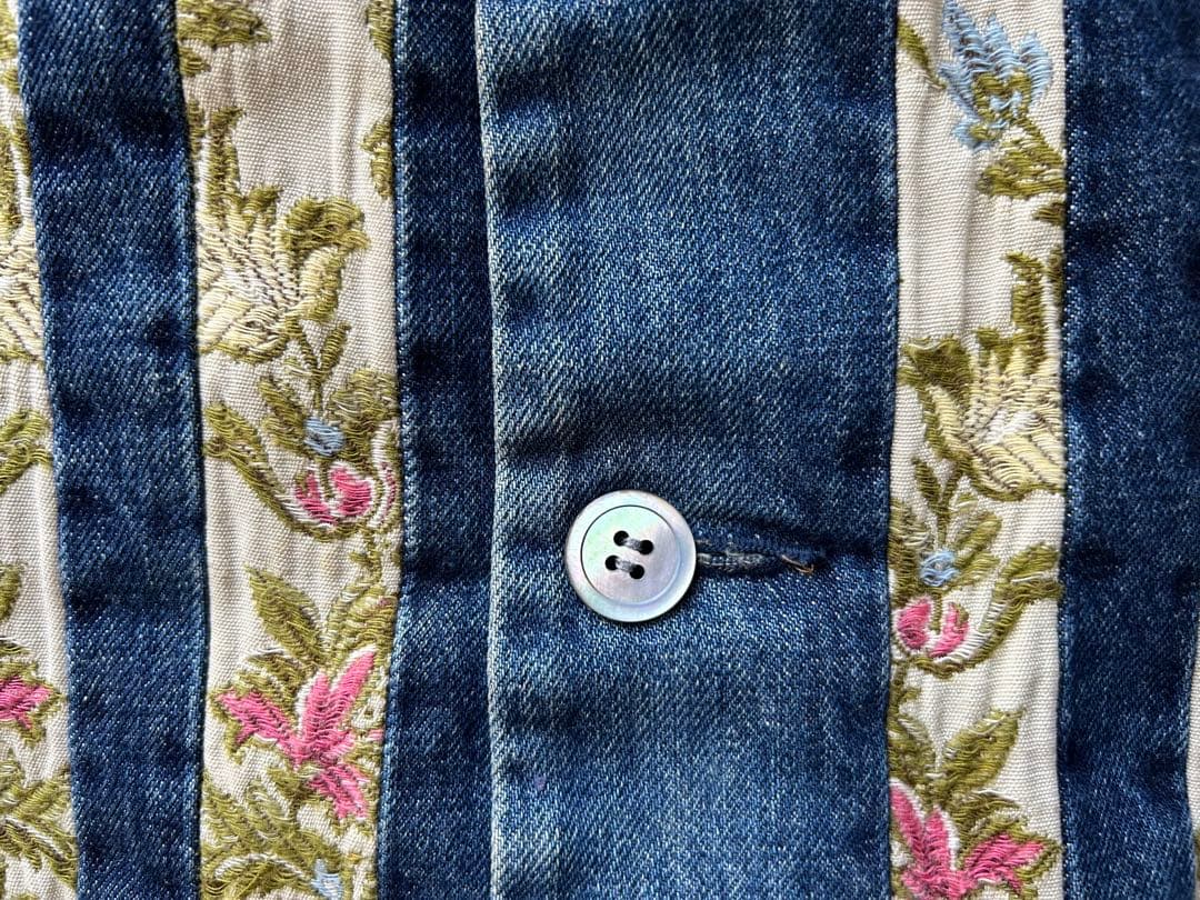 オールド　トリコ　デニム　パッチワーク　フローラル　コムデギャルソン