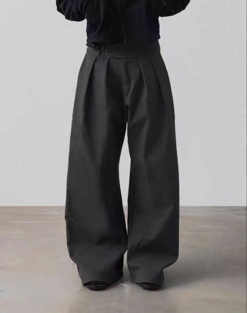 パンツ BEVAN UP wide gray slacks