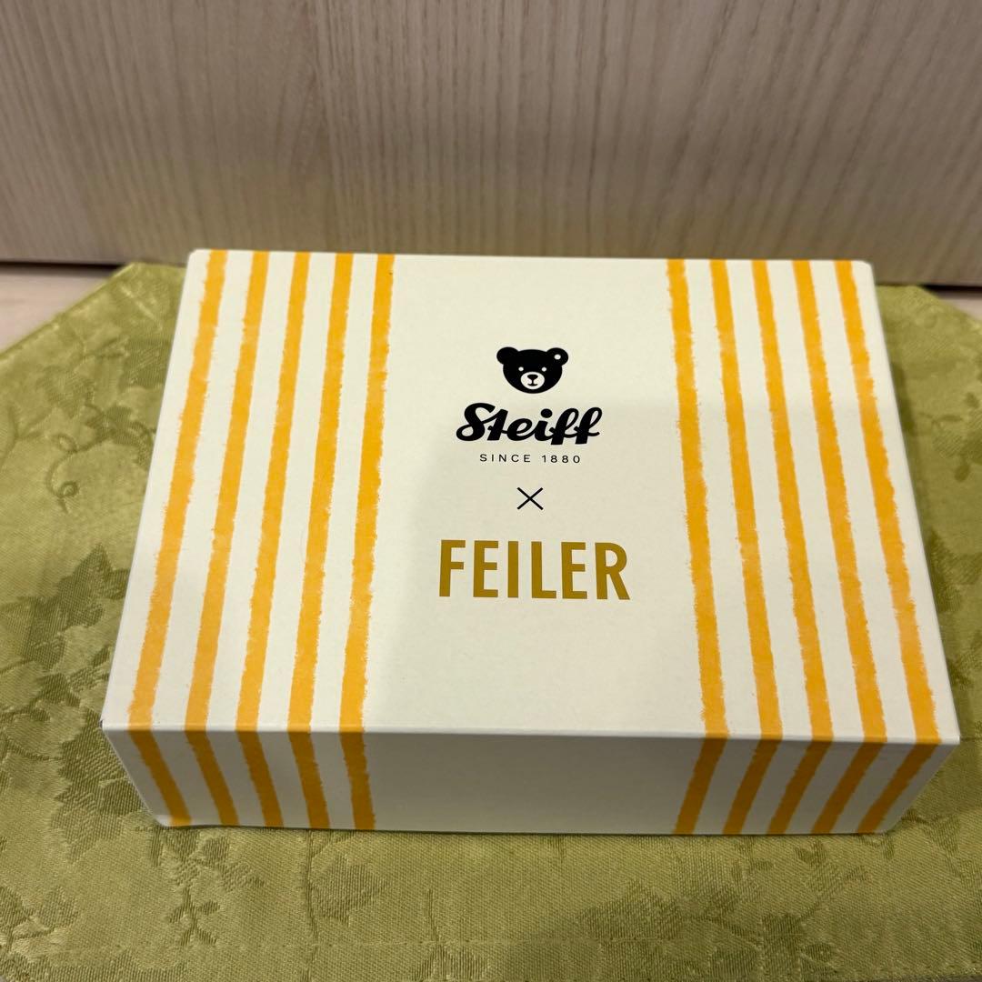 Steiff x FEILER ハンカチ　テディベア　セット