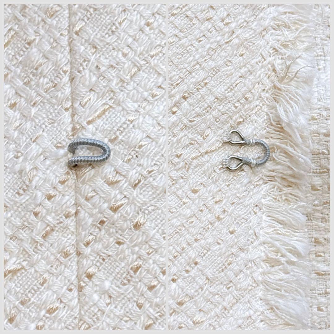 IENA イエナ　＆NAVY ドビーツイードジレ　24SS ロングジレ　白