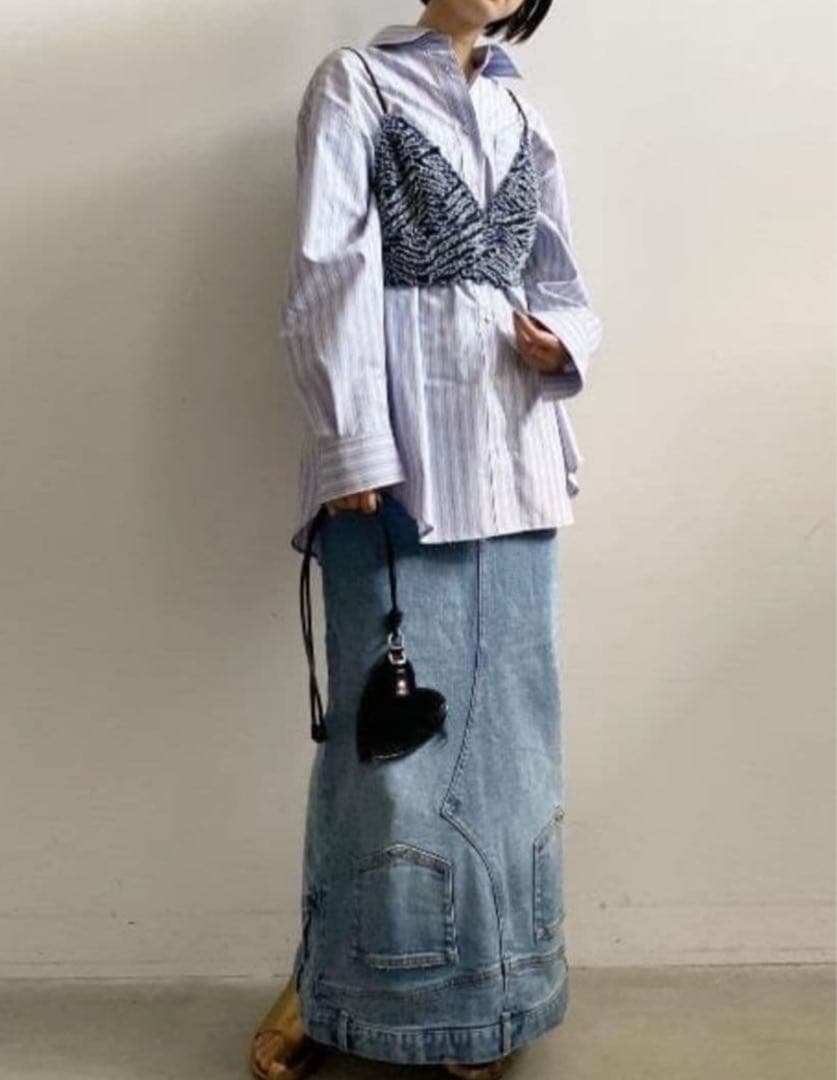 トップス Ameri TAYLOR OPAL DENIM BUSTIER