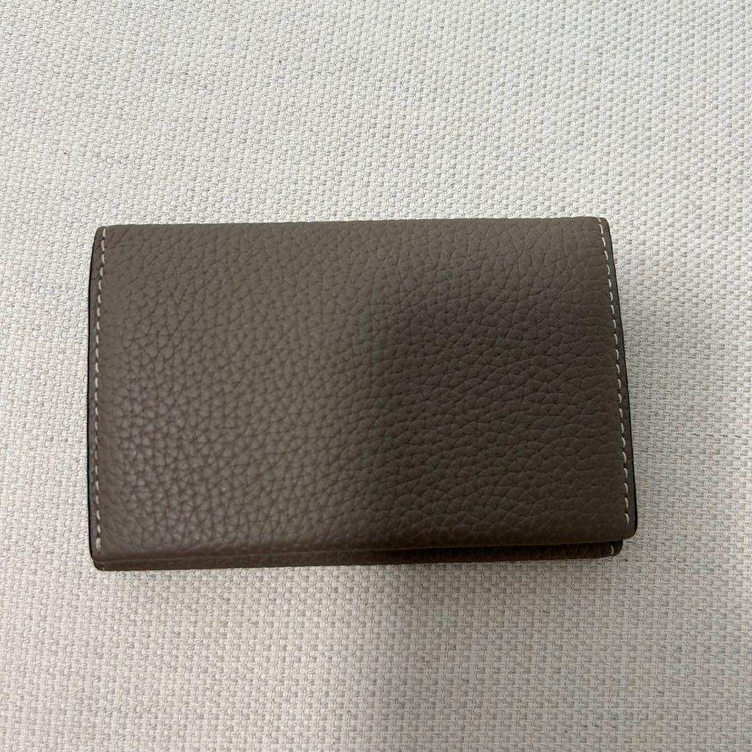 美品 ボナベンチュラ ビジネスカードケース シュリンクレザー 名刺入れ ケース