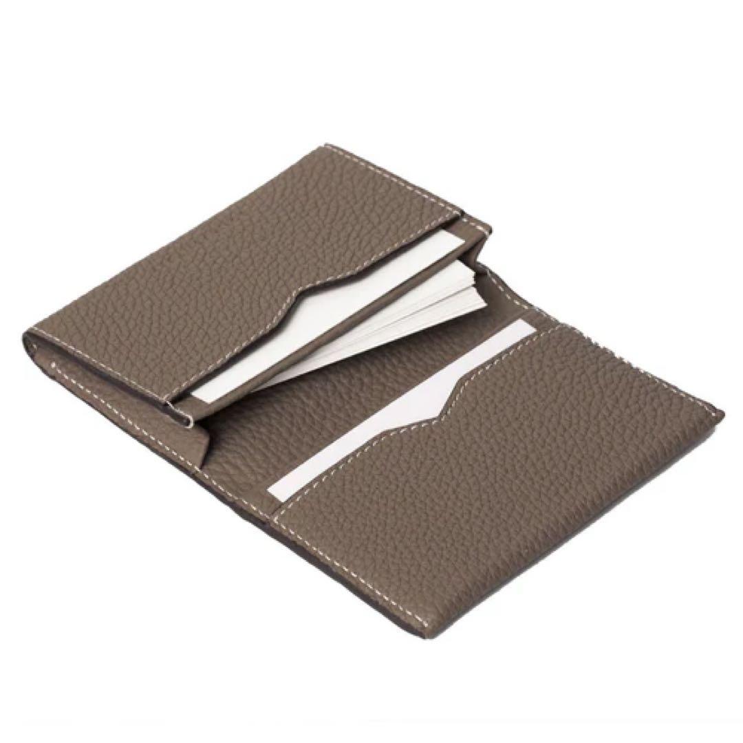 美品 ボナベンチュラ ビジネスカードケース シュリンクレザー 名刺入れ ケース