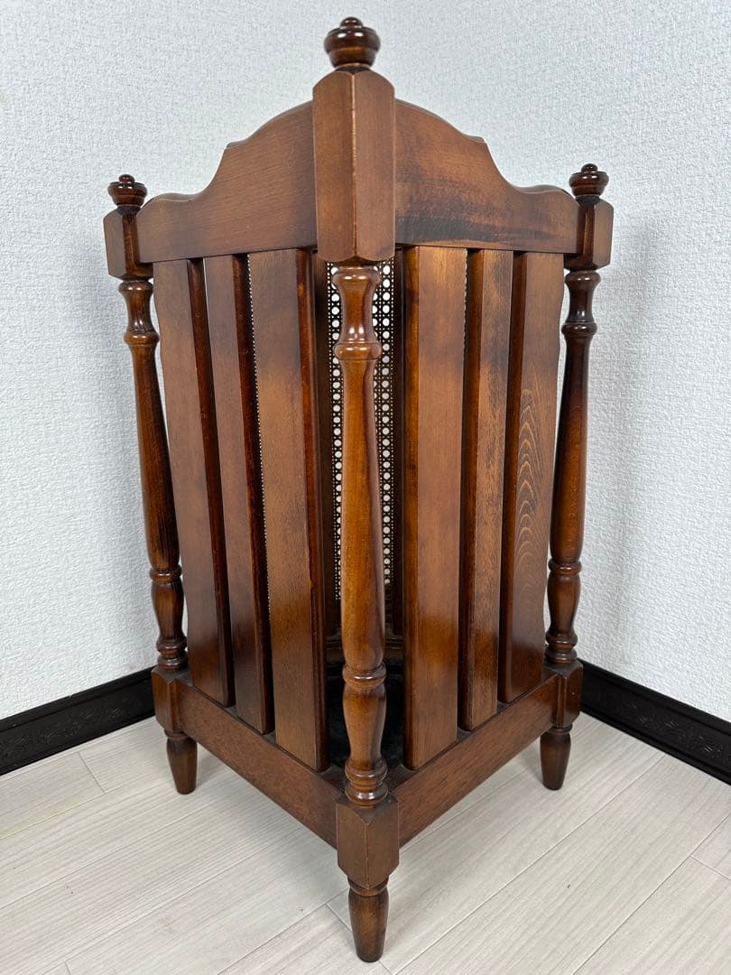 カリモク コーナー 傘立て コロニアル 木製 インテリア 家具 ※i4※