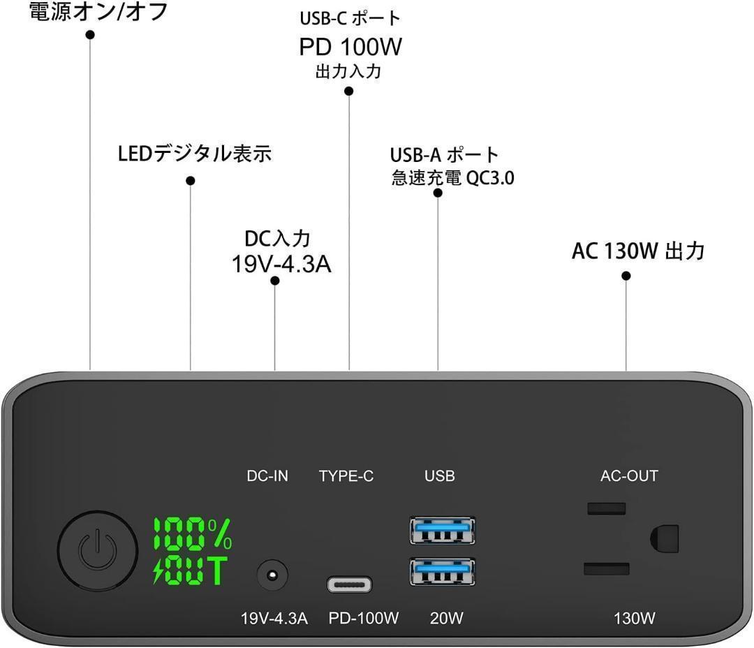 大特価❣️ ポータブル電源 AC出力対応 モバイルバッテリー 296Wh