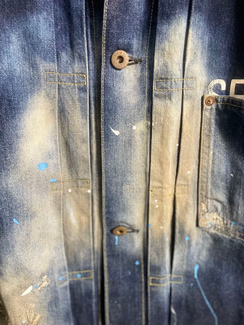 SEQUEL ウォッシュ加工トラックデニムジャケット