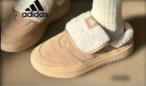 大人気★adidas★アディダス★23㎝★ボア付き★サンダル★ブラウン