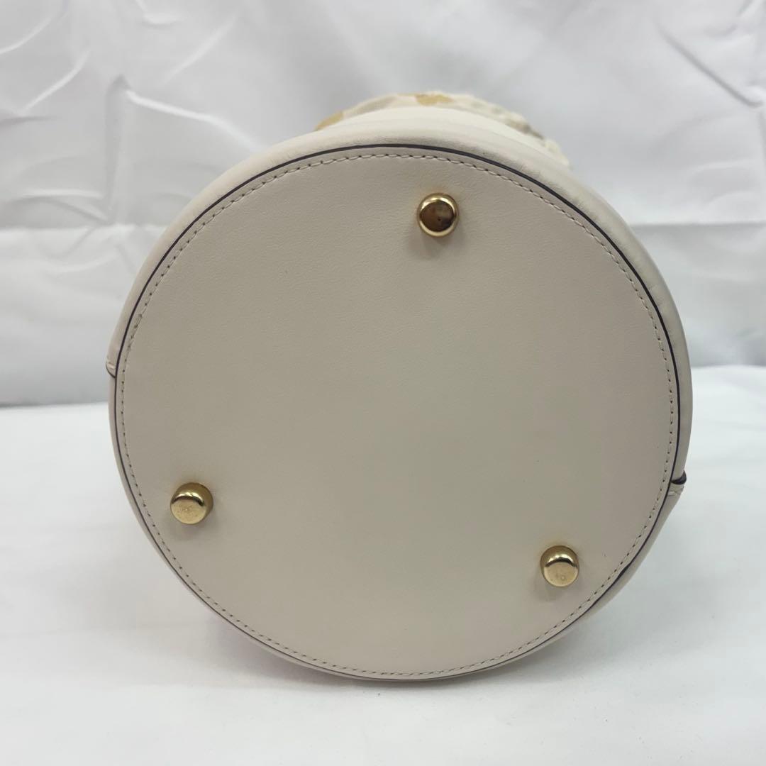 COACH コーチ ホワイト バッグ ドローストリングバケットバッグ レディース