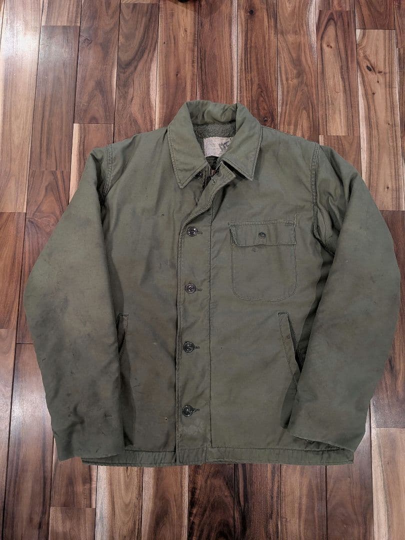 US.NAVY A2 デッキジャケット 38-40 M