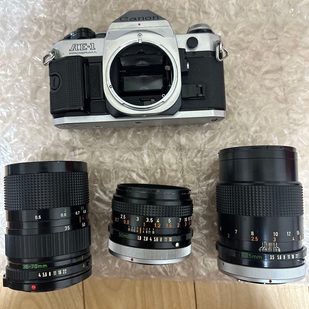 カメラすきさん専用　Canon AE-1 PROGRAM、レンズ3本
