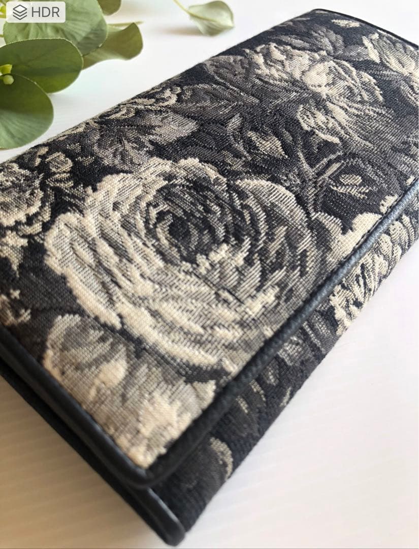 新品シンクビーThink Bee!　ノクターンローズ薔薇　長財布 黒系