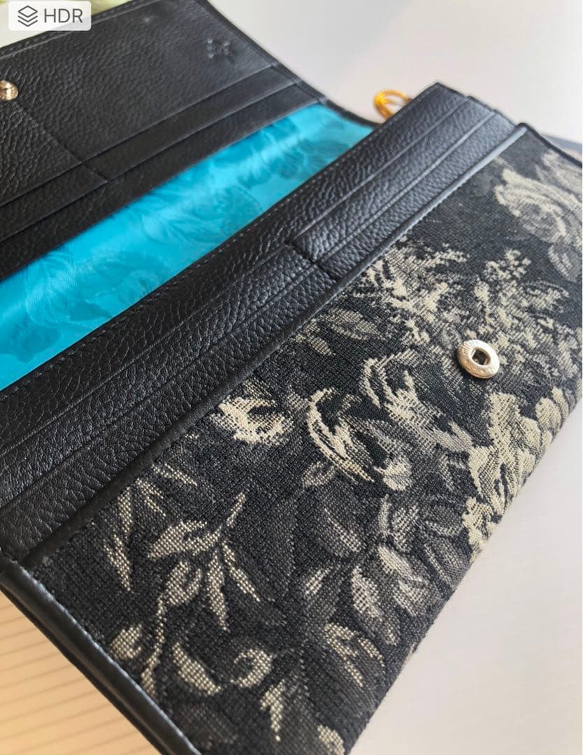 新品シンクビーThink Bee!　ノクターンローズ薔薇　長財布 黒系