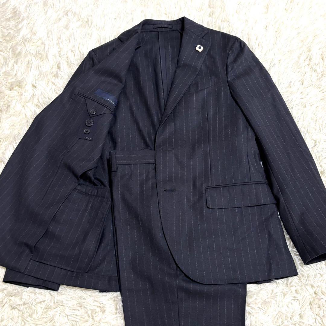 【美品】LARDINI ラルディーニ セットアップ スーツ ネイビー　 M