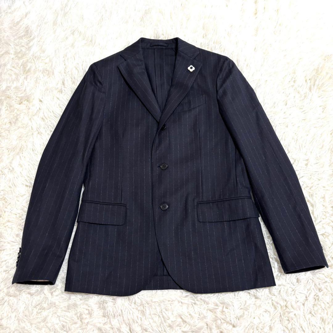 【美品】LARDINI ラルディーニ セットアップ スーツ ネイビー　 M