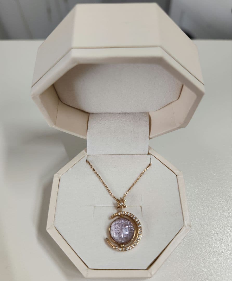 甲州貴石切子 アメジスト 小惑星 ネックレス