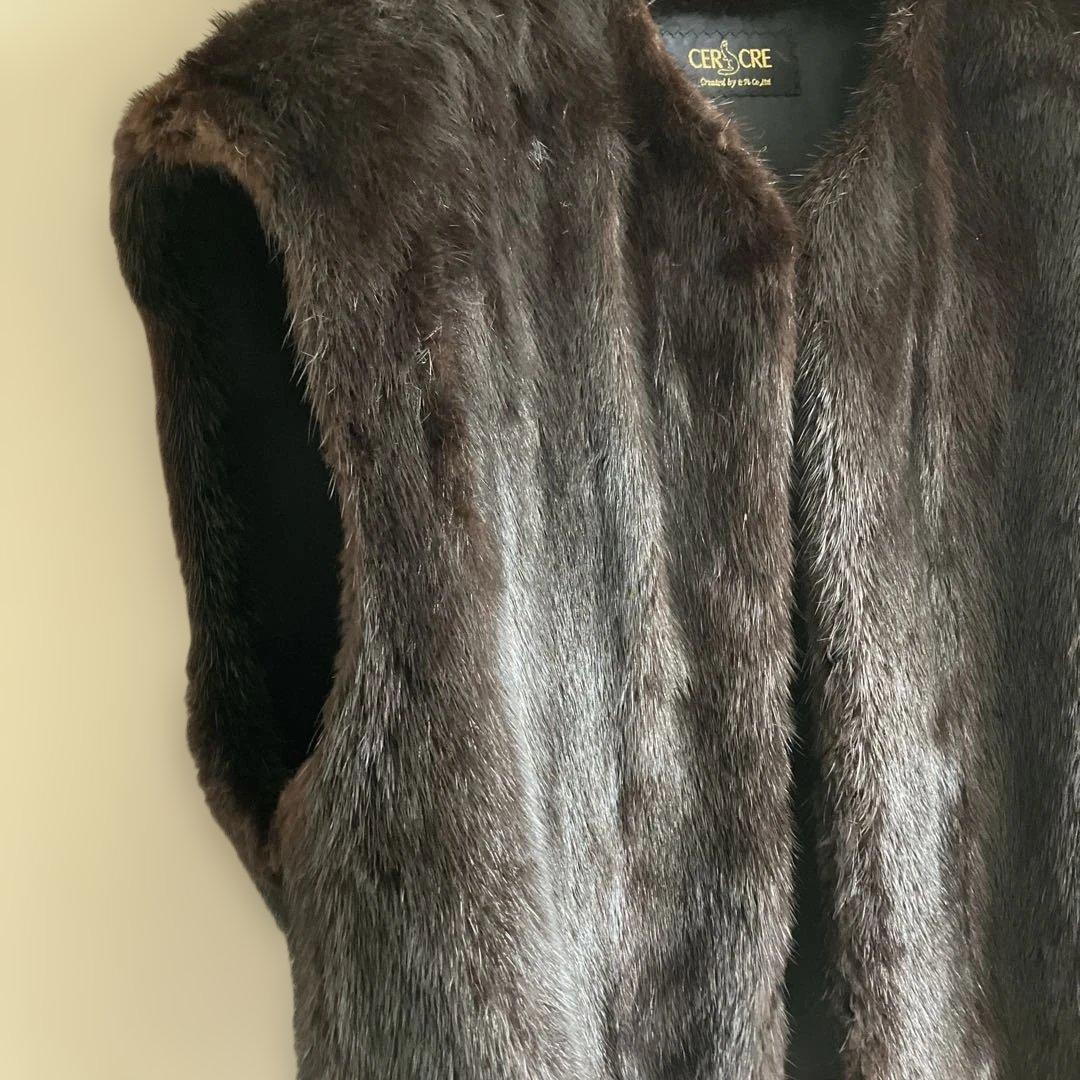 ミンク　ショートベスト