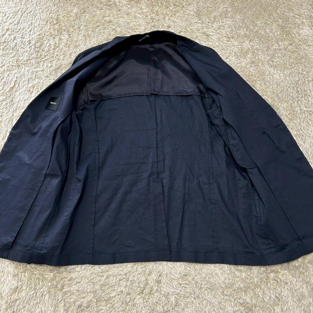 【希少size✨美品】セオリー　スーツ　　CRUNCH　リネン混　4L相当　軽量