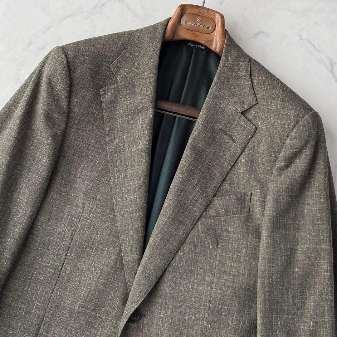 dunhill ダンヒル リネン 混 ジャケット セットアップ スーツ L〜XL