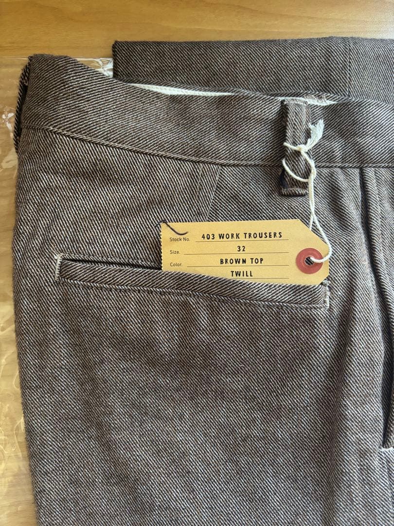 パンツ Atlast&Co Lot403 Twill Brown top size32