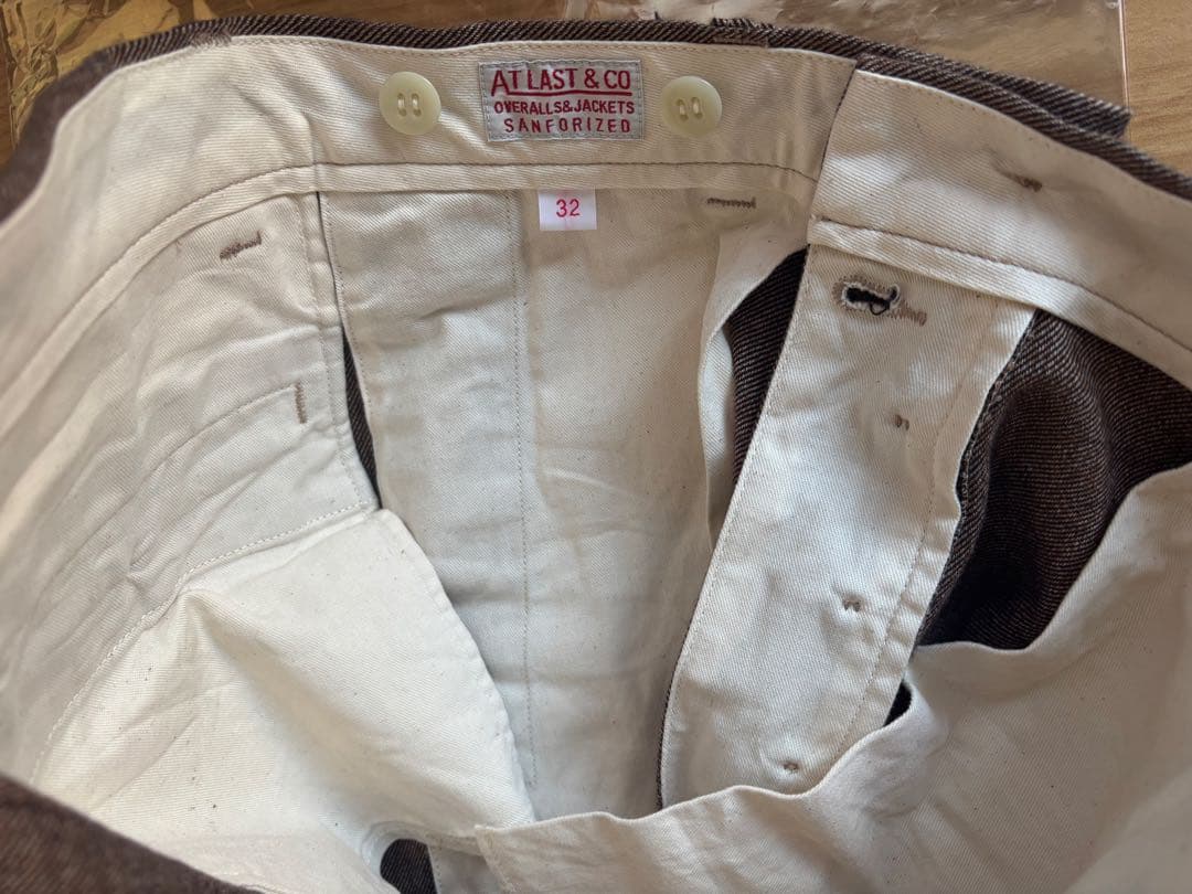 パンツ Atlast&Co Lot403 Twill Brown top size32