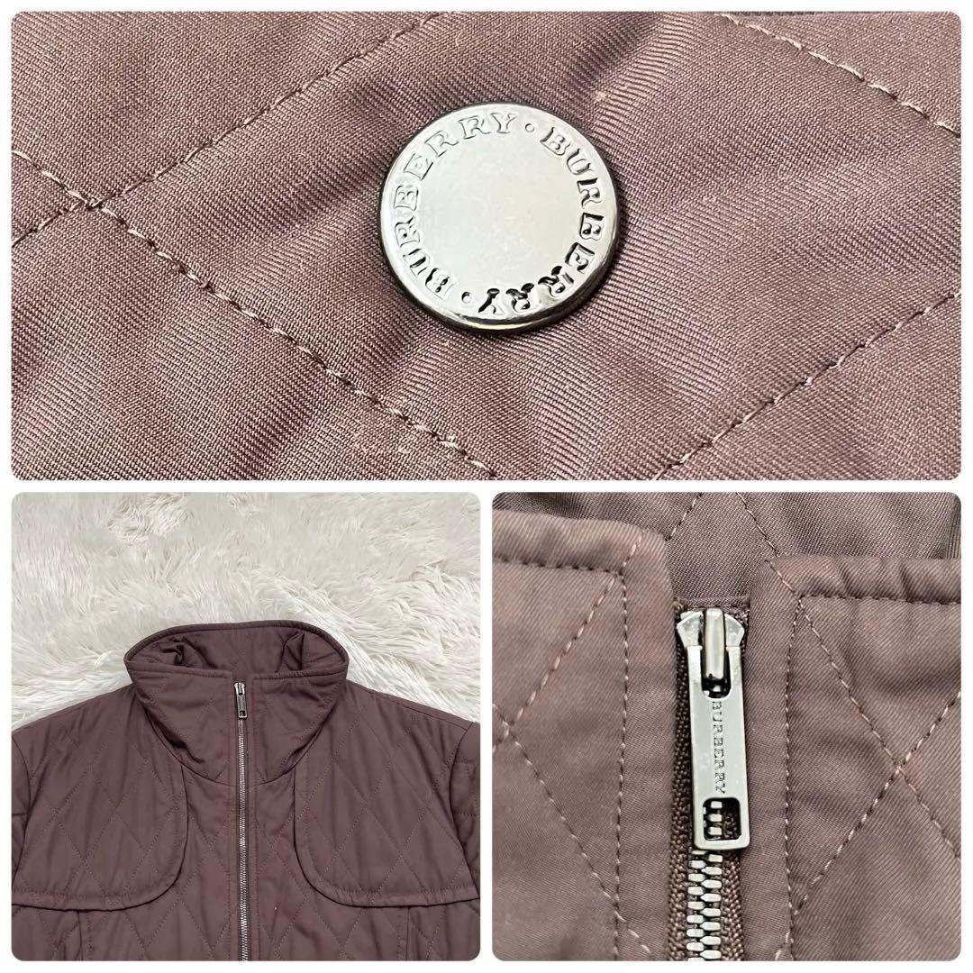 ノバチェック✨バーバリーロンドン キルティングジャケットL ブラウン ロゴボタン