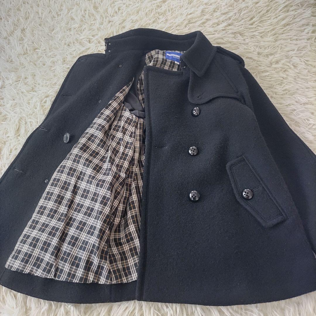 バーバリーブルーレーベル ウールコート ピーコート ノバチェック
