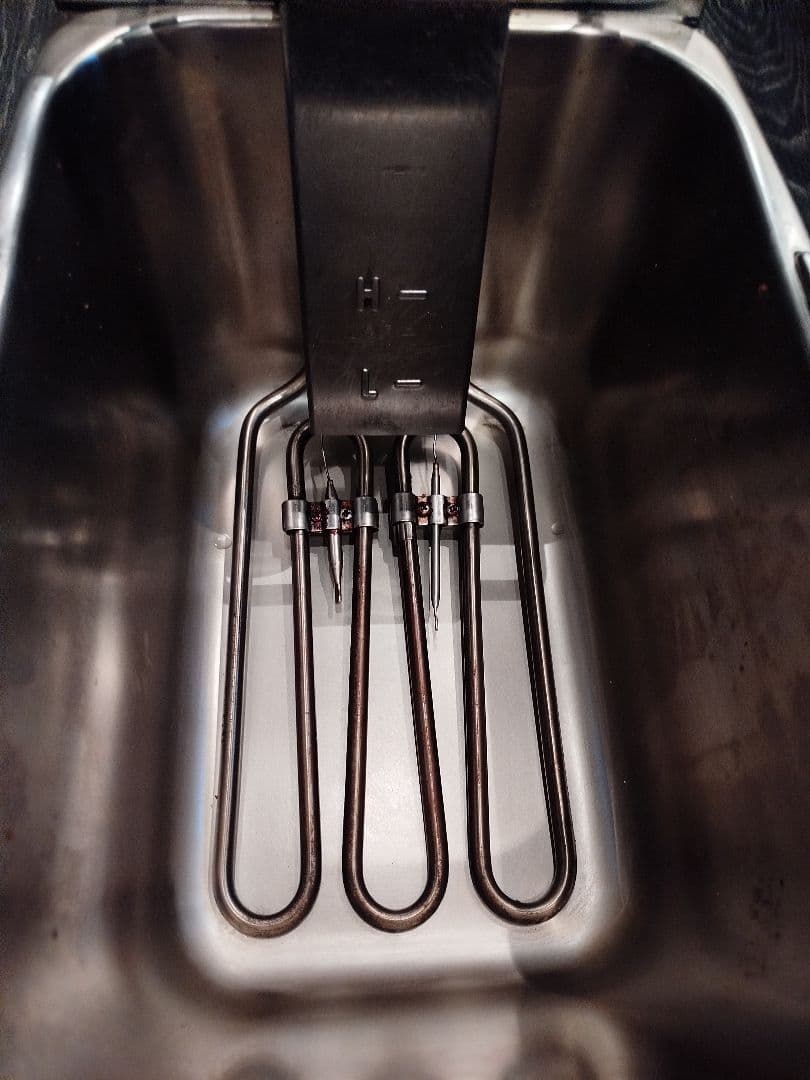 《中古》電気フライヤー ステンレス製 温度調整可能