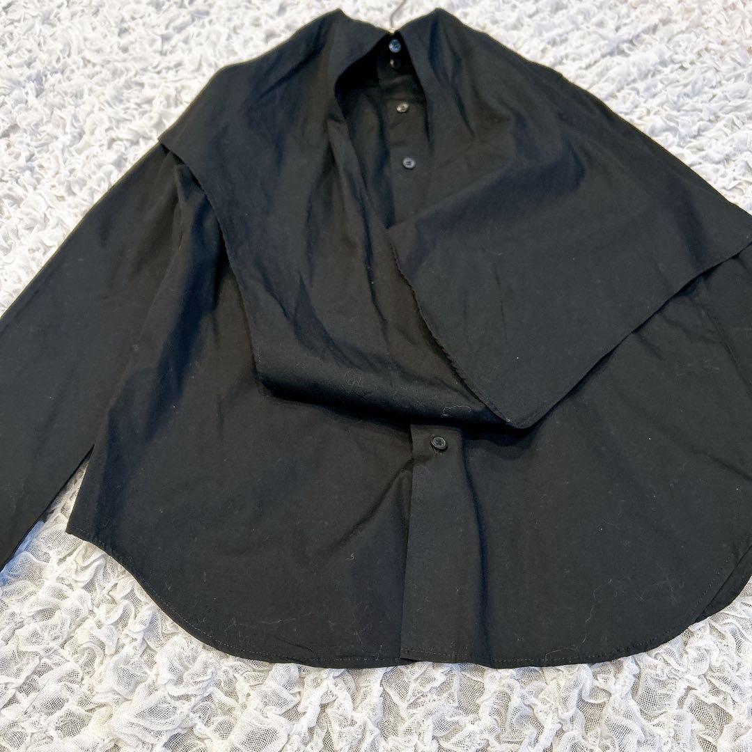 マサキマツシマ　Masaki Matsushima　デザインシャツ　ブラウス　黒