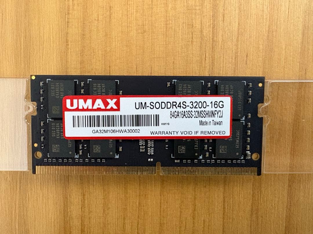 SO-DIMM DDR4 3200MHz 16GBメモリ