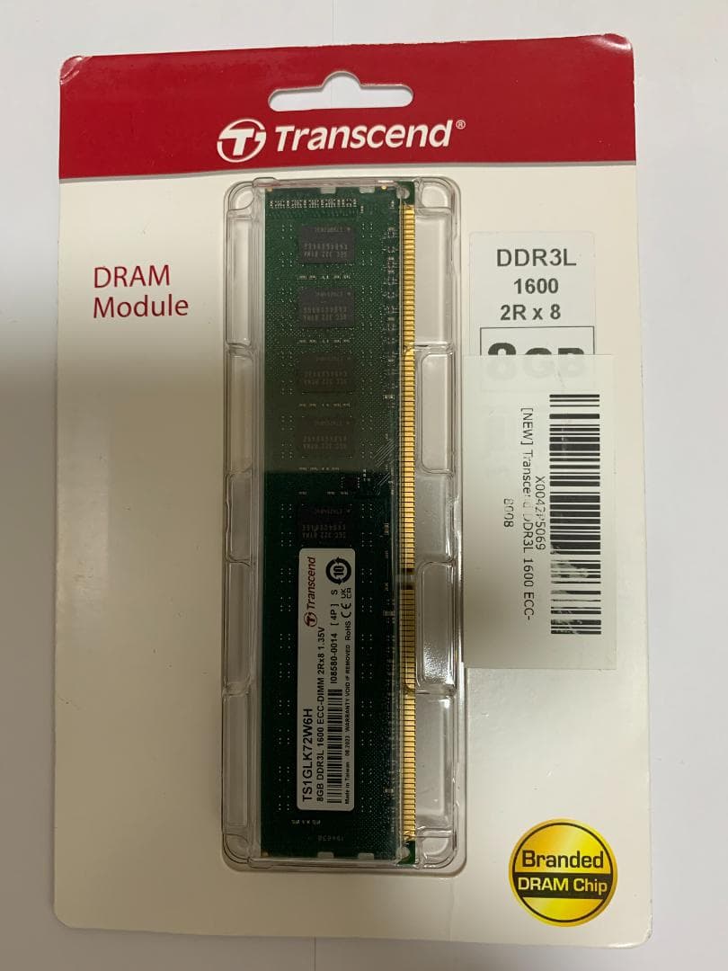 新品未使用品　Transcend DDR3L 1600MHz メモリモジュール