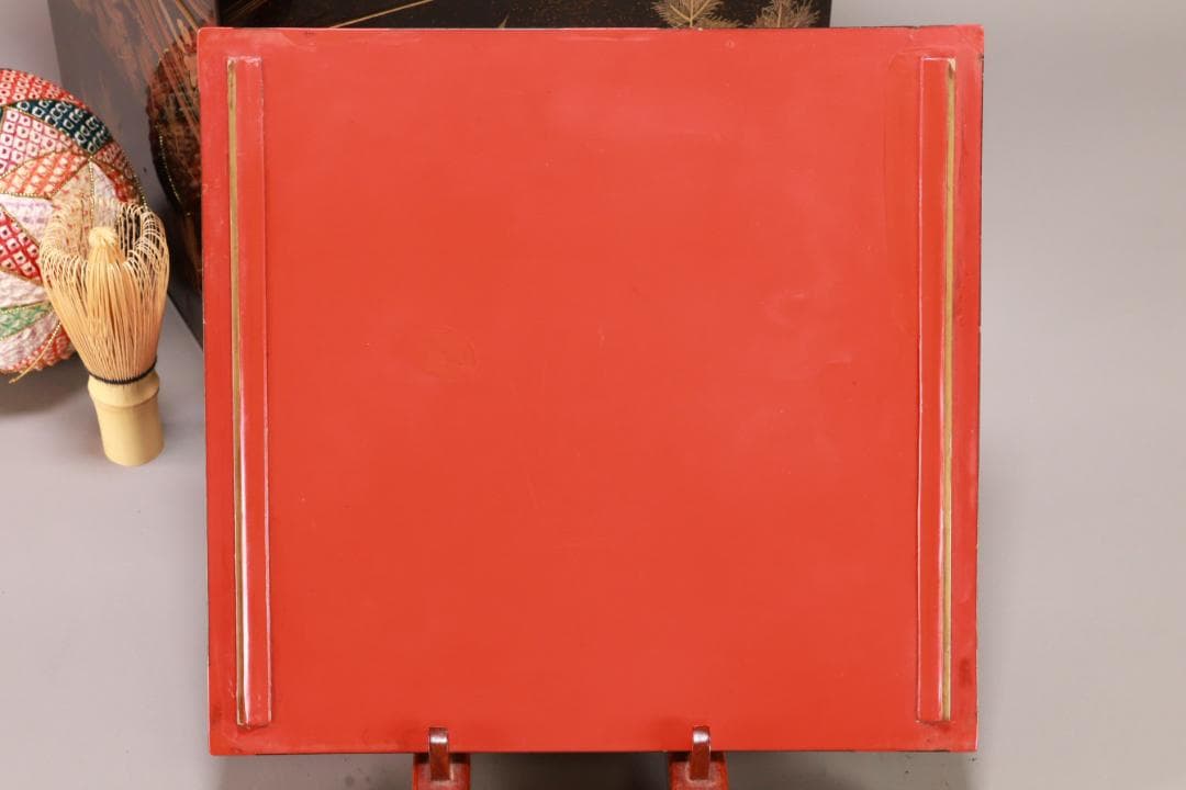 Saku BJ070 時代輪島塗　明治期　流水金蒔絵　本硬地　五段重　重箱