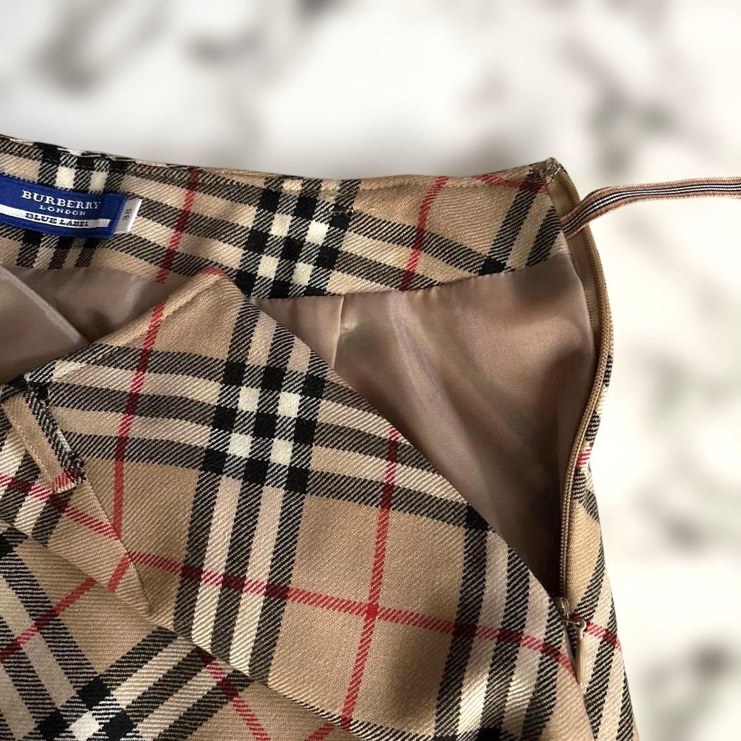 バーバリー ブルーレーベル ノバチェック 台形ミニスカート