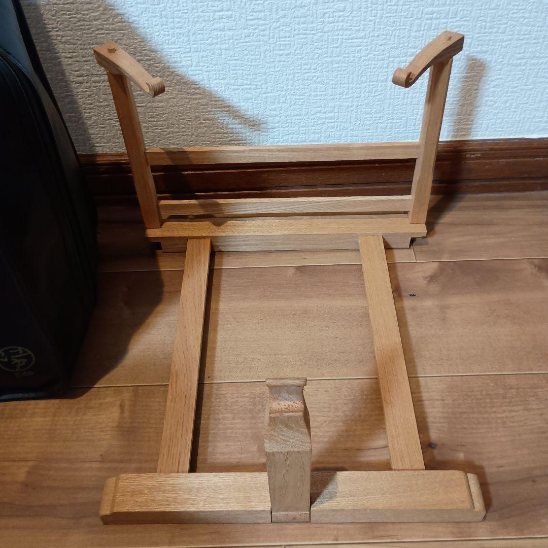 江戸 EDO 和太鼓 締太鼓 上折台付 バチ付 ケース付