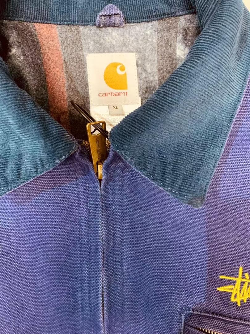 ✨希少 Carhartt×Stussy ネイビー デニムジャケットxl