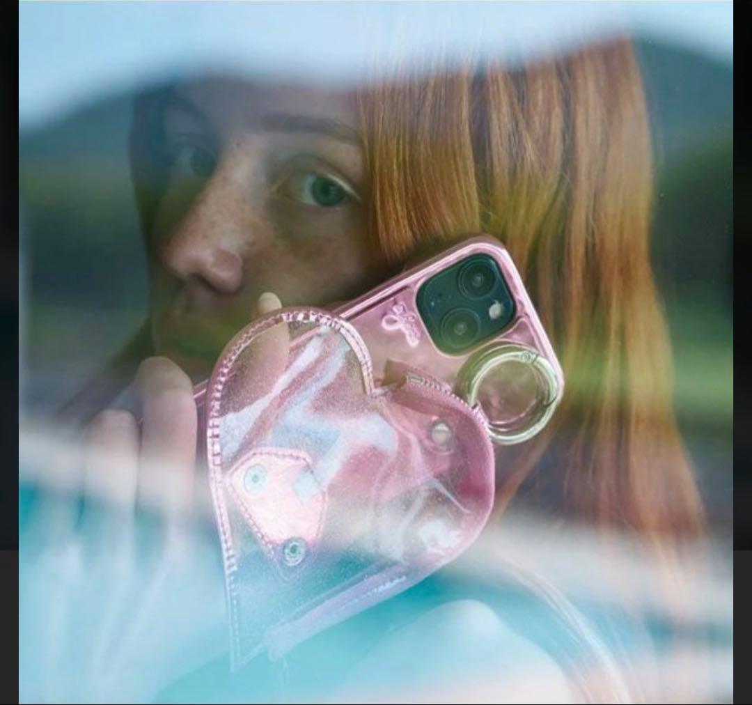 ※値下げ中！ajew グリッター透明ピンクケース　iPhone 15pro用