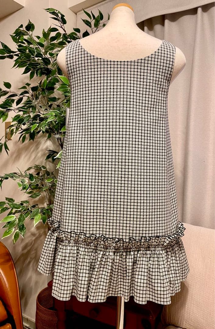 新品未使用　デイジーリン　38 チュニック　ブラック　ホワイト　チェック　ワンピ