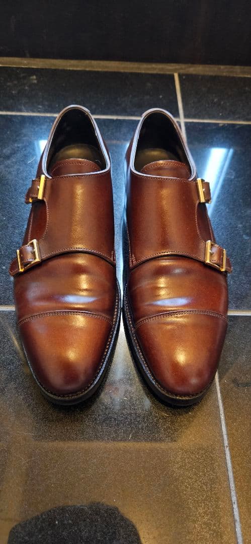 三陽山長　コードバン　 ダブルモンク