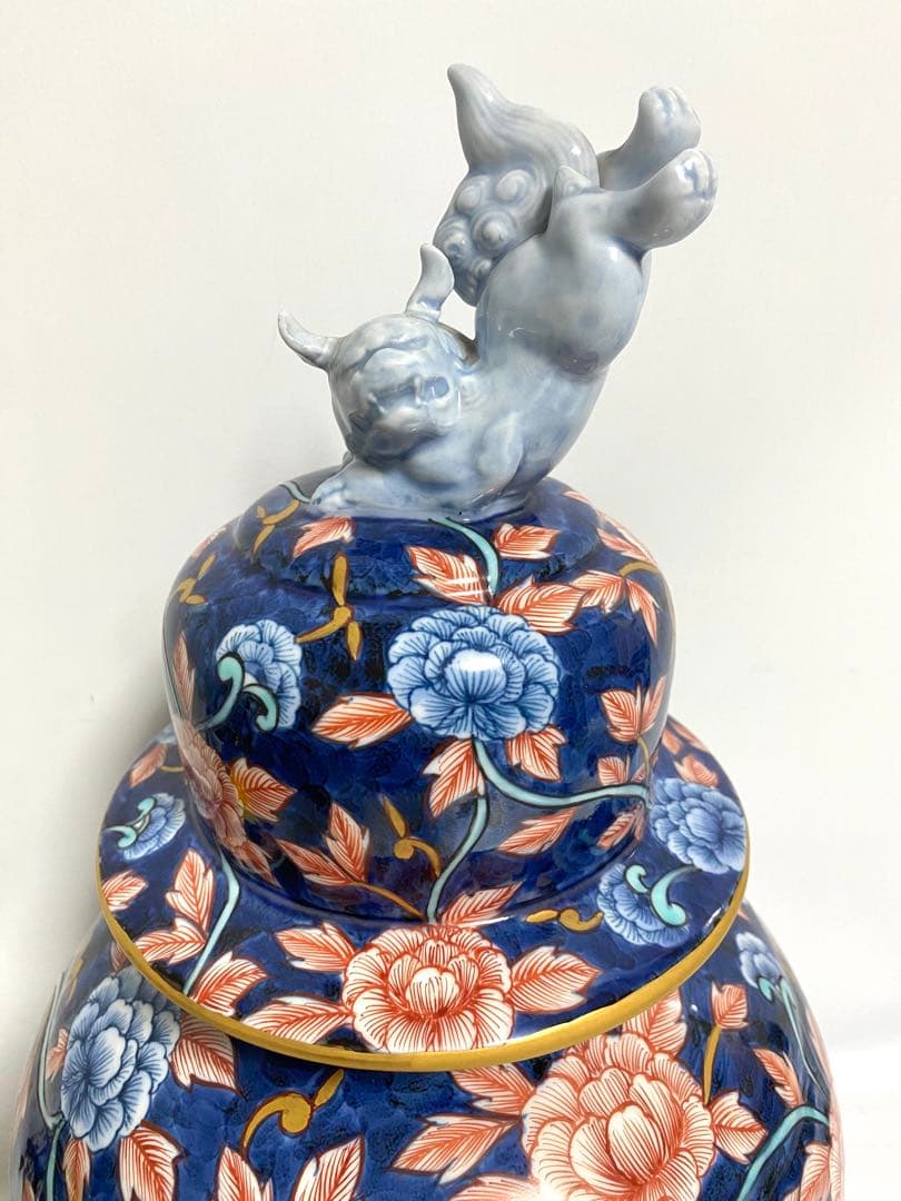 【貴重】朱明窯 藤井朱明作 有田焼 飾り壺 花器 花瓶 染付 骨董品